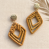 Rattan Wicker Lightweight Dangle Earring
