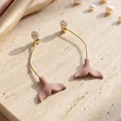 Mermaid Charm Drop Earrings