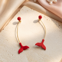 Mermaid Charm Drop Earrings