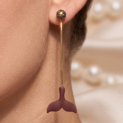 Mermaid Charm Drop Earrings