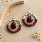 Rustic Carnelian Earrings