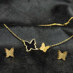 Butterfly Circular Locket Set