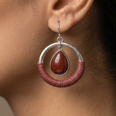 Rustic Carnelian Earrings