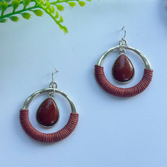 Rustic Carnelian Earrings