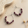 Boho Beaded Hoop Earrings