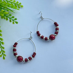 Boho Beaded Hoop Earrings