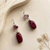 Crimson Glow Dangle Earrings
