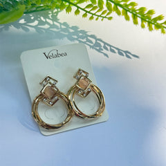 Golden Charm Hoop Earrings