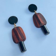 Italian Wood Resin Earring