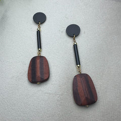 Italian Wood Drop Earring