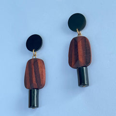 Italian Wood Resin Earring