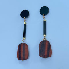 Italian Wood Drop Earring