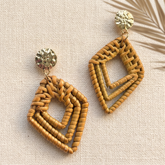Rattan Wicker Lightweight Dangle Earring