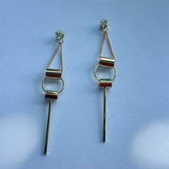 Long Pin Fashion Earring