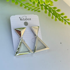 Modern Triangle Drop Earrings