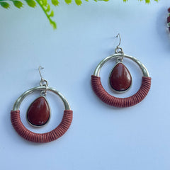 Rustic Carnelian Earrings