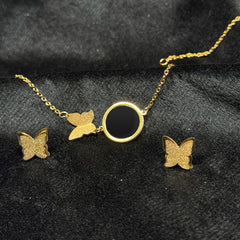 Butterfly Circular Locket Set