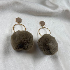 Luxe Fluffy Pom-Pom Earring