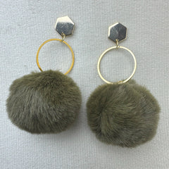 Luxe Fluffy Pom-Pom Earring