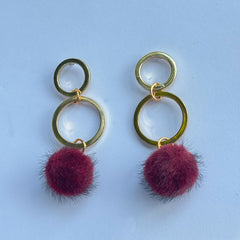 Luxe Fluffy Pom-Pom Earrings