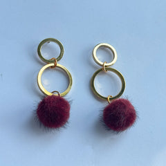 Luxe Fluffy Pom-Pom Earrings