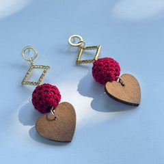 Boho Love Heart Drop Earrings