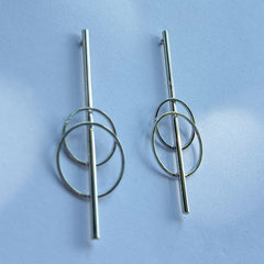 Modern Circle Bar Earrings - Sleek & Stylish