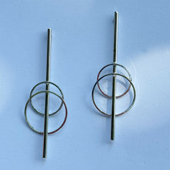 Modern Circle Bar Earrings - Sleek & Stylish