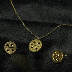 Tory Burch Stainless Steel Pendant Set