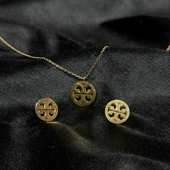 Tory Burch Stainless Steel Pendant Set