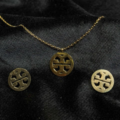 Tory Burch Stainless Steel Pendant Set