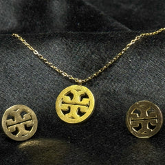 Tory Burch Stainless Steel Pendant Set